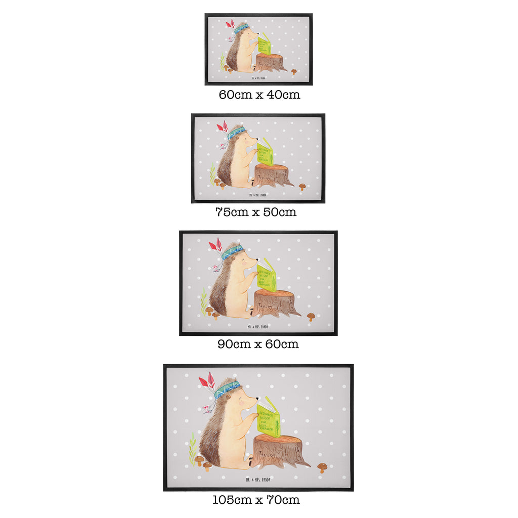 Fußmatte Igel Indianer Igel, Indianer, Abenteuer, Lagerfeuer, Camping Türvorleger, Schmutzmatte, Fußabtreter, Matte, Schmutzfänger, Fußabstreifer, Schmutzfangmatte, Türmatte, Motivfußmatte,  Haustürmatte, Vorleger  Waldtiere, Tiere