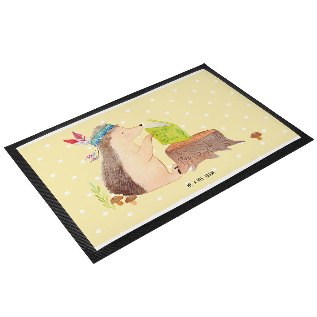 Fußmatte Igel Indianer Igel, Indianer, Abenteuer, Lagerfeuer, Camping Türvorleger, Schmutzmatte, Fußabtreter, Matte, Schmutzfänger, Fußabstreifer, Schmutzfangmatte, Türmatte, Motivfußmatte,  Haustürmatte, Vorleger  Waldtiere, Tiere