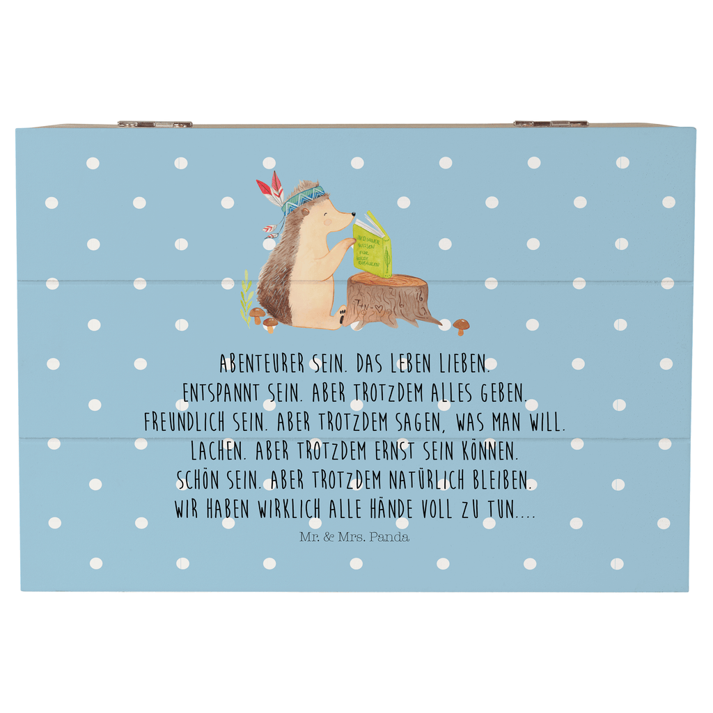 Holzkiste Igel Indianer Holzkiste, Kiste, Schatzkiste, Truhe, Schatulle, XXL, Erinnerungsbox, Erinnerungskiste, Dekokiste, Aufbewahrungsbox, Waldtiere, Tiere, Igel, Indianer, Abenteuer, Lagerfeuer, Camping