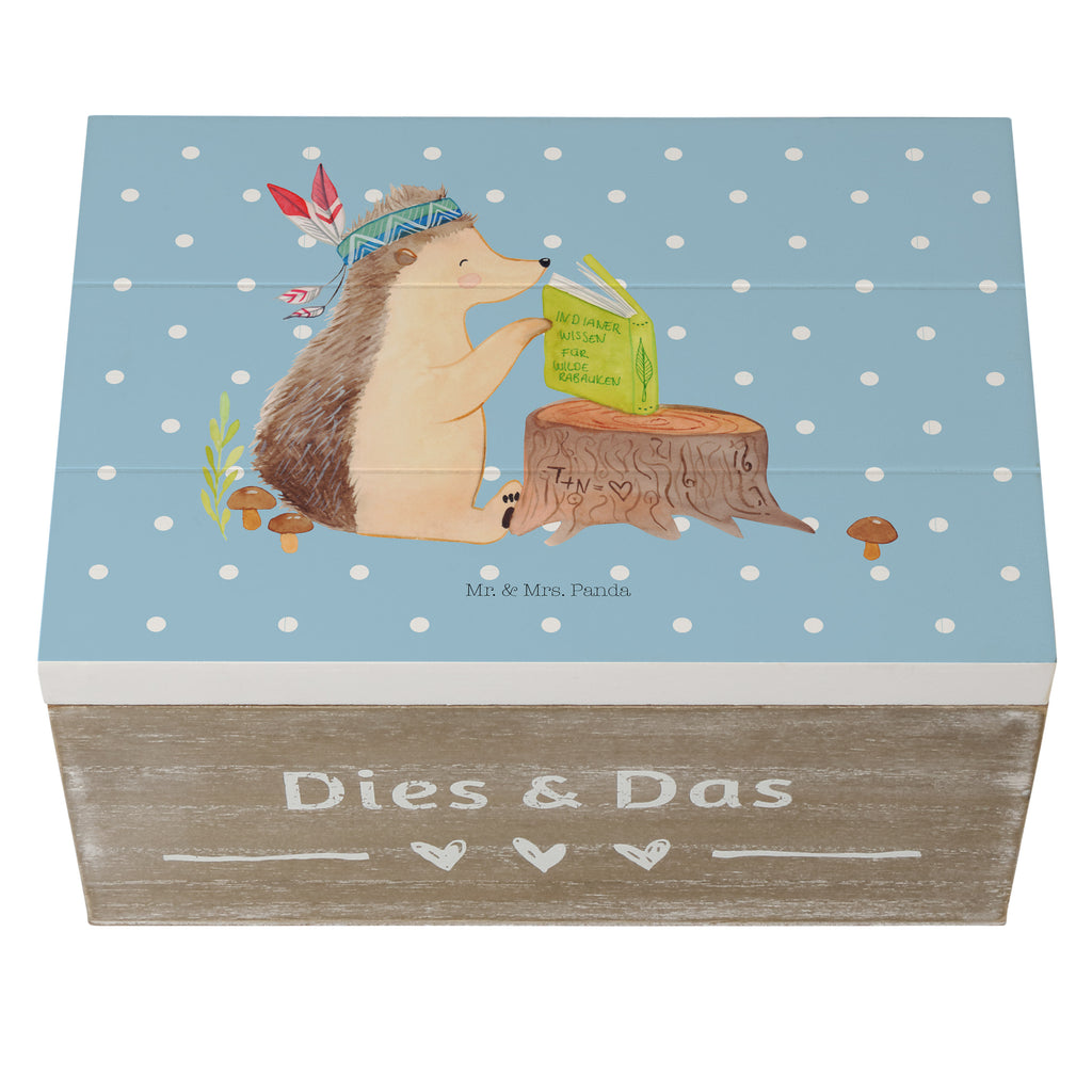 Holzkiste Igel Indianer Holzkiste, Kiste, Schatzkiste, Truhe, Schatulle, XXL, Erinnerungsbox, Erinnerungskiste, Dekokiste, Aufbewahrungsbox, Waldtiere, Tiere, Igel, Indianer, Abenteuer, Lagerfeuer, Camping