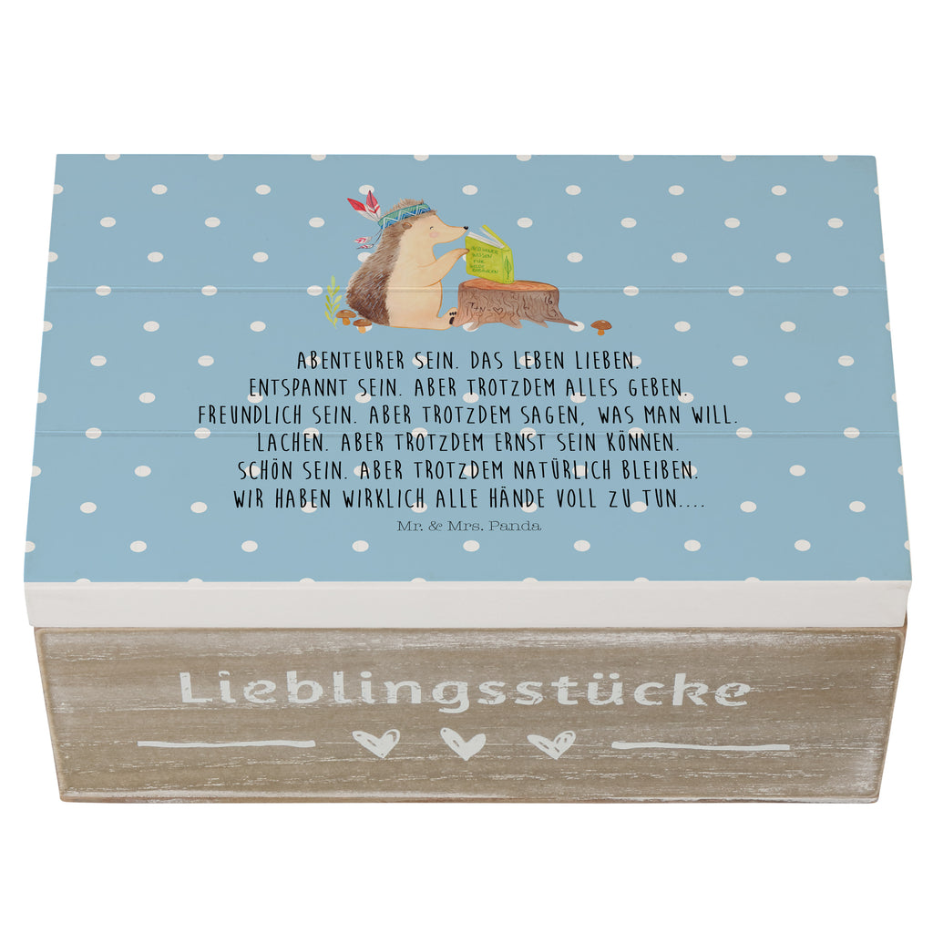 Holzkiste Igel Indianer Holzkiste, Kiste, Schatzkiste, Truhe, Schatulle, XXL, Erinnerungsbox, Erinnerungskiste, Dekokiste, Aufbewahrungsbox, Waldtiere, Tiere, Igel, Indianer, Abenteuer, Lagerfeuer, Camping