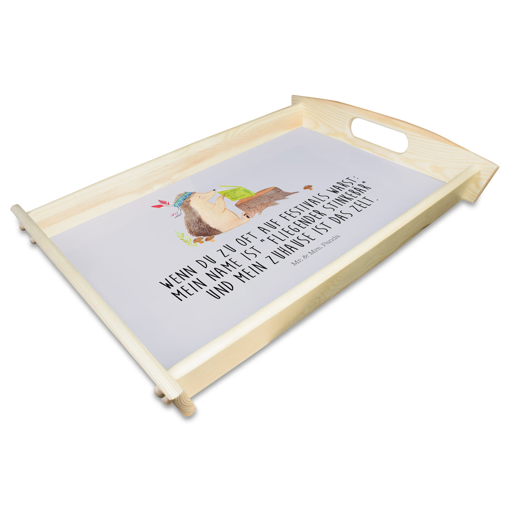 Serviertablett Igel Indianer Tablett, Holztablett, Küchentablett, Dekotablett, Frühstückstablett, Waldtiere, Tiere, Igel, Indianer, Abenteuer, Lagerfeuer, Camping