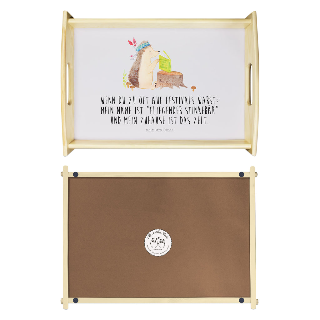 Serviertablett Igel Indianer Tablett, Holztablett, Küchentablett, Dekotablett, Frühstückstablett, Waldtiere, Tiere, Igel, Indianer, Abenteuer, Lagerfeuer, Camping