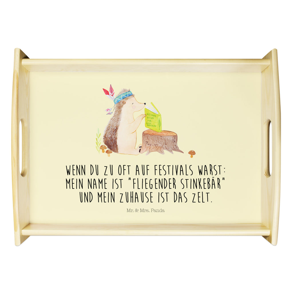 Serviertablett Igel Indianer Tablett, Holztablett, Küchentablett, Dekotablett, Frühstückstablett, Waldtiere, Tiere, Igel, Indianer, Abenteuer, Lagerfeuer, Camping