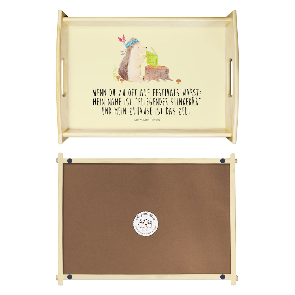 Serviertablett Igel Indianer Tablett, Holztablett, Küchentablett, Dekotablett, Frühstückstablett, Waldtiere, Tiere, Igel, Indianer, Abenteuer, Lagerfeuer, Camping