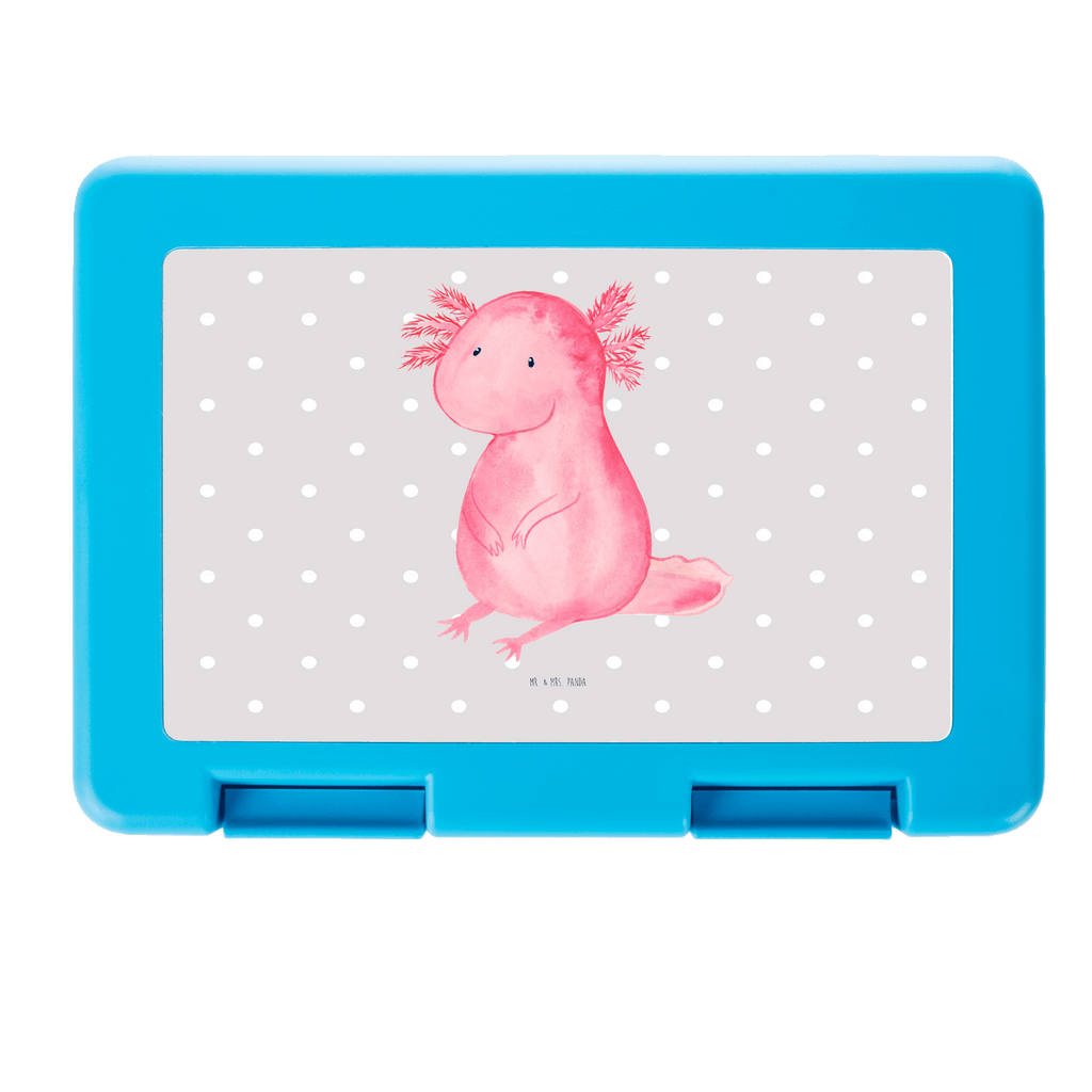Brotdose Axolotl Brotbox, Snackbox, Lunch box, Butterbrotdose, Brotzeitbox, Axolotl, Molch, Axolot, vergnügt, fröhlich, zufrieden, Lebensstil, Weisheit, Lebensweisheit, Liebe, Freundin