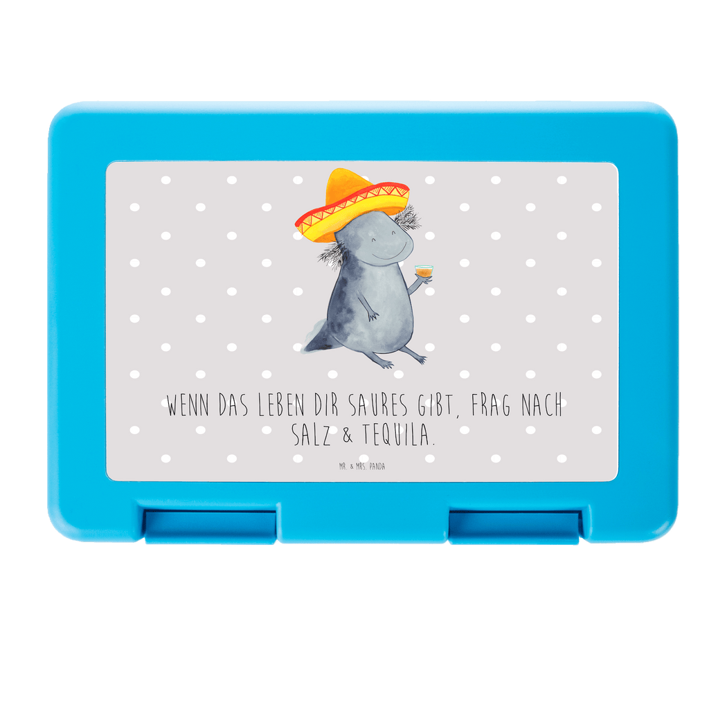 Brotdose Axolotl Tequila Brotbox, Snackbox, Lunch box, Butterbrotdose, Brotzeitbox, Axolotl, Molch, Mexico, Mexiko, Sombrero, Zitrone, Tequila, Motivation, Spruch, Schwanzlurch, Lurch, Lurche, Axolot, Feuerdrache, Feuersalamander