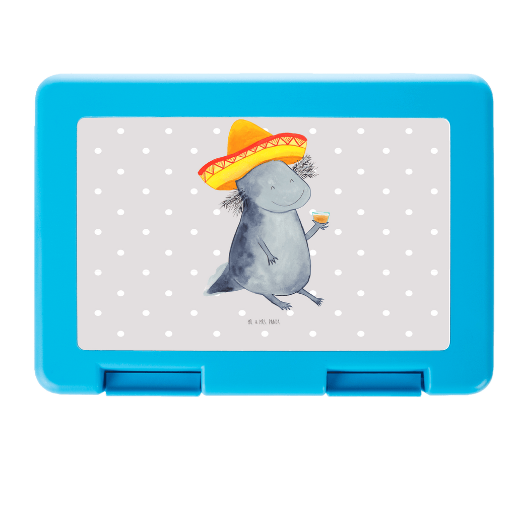 Brotdose Axolotl Tequila Brotbox, Snackbox, Lunch box, Butterbrotdose, Brotzeitbox, Axolotl, Molch, Mexico, Mexiko, Sombrero, Zitrone, Tequila, Motivation, Spruch, Schwanzlurch, Lurch, Lurche, Axolot, Feuerdrache, Feuersalamander