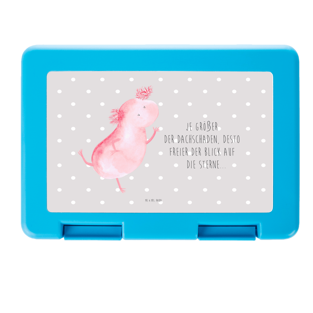 Brotdose Axolotl tanzt Brotbox, Snackbox, Lunch box, Butterbrotdose, Brotzeitbox, Axolotl, Molch, Axolot, Schwanzlurch, Lurch, Lurche, Dachschaden, Sterne, verrückt, Freundin, beste Freundin