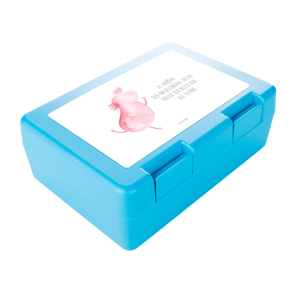 Brotdose Axolotl tanzt Brotbox, Snackbox, Lunch box, Butterbrotdose, Brotzeitbox, Axolotl, Molch, Axolot, Schwanzlurch, Lurch, Lurche, Dachschaden, Sterne, verrückt, Freundin, beste Freundin