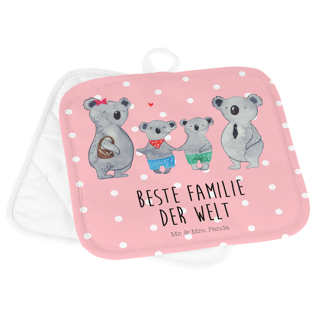 2er Set Topflappen  Koala Familie zwei Topflappen, Topfuntersetzer, Ofenhandschuh, Topflappen Set, Topflappen lustig, Topflappen mit Spruch, Familie, Vatertag, Muttertag, Bruder, Schwester, Mama, Papa, Oma, Opa, Koala, Koalabär, beste Familie, Familienzeit, Familienleben, Koalafamilie, Lieblingsfamilie