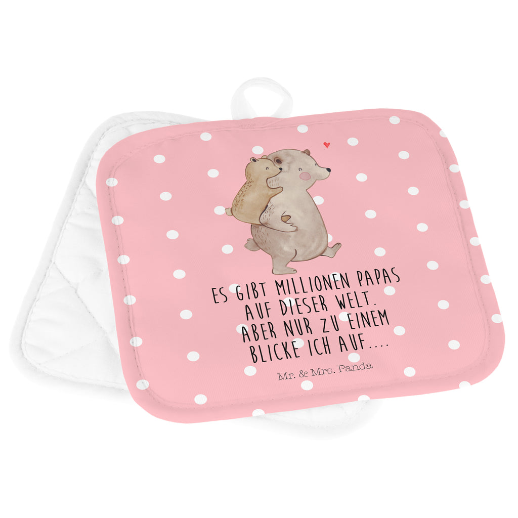 2er Set Topflappen  Papa Bär Topflappen, Topfuntersetzer, Ofenhandschuh, Topflappen Set, Topflappen lustig, Topflappen mit Spruch, Familie, Vatertag, Muttertag, Bruder, Schwester, Mama, Papa, Oma, Opa, Geschenk, Vater, Papi, Vati, Onkel, Geburtstag