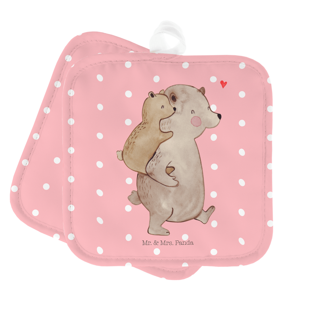 2er Set Topflappen  Papa Bär Topflappen, Topfuntersetzer, Ofenhandschuh, Topflappen Set, Topflappen lustig, Topflappen mit Spruch, Familie, Vatertag, Muttertag, Bruder, Schwester, Mama, Papa, Oma, Opa, Geschenk, Vater, Papi, Vati, Onkel, Geburtstag