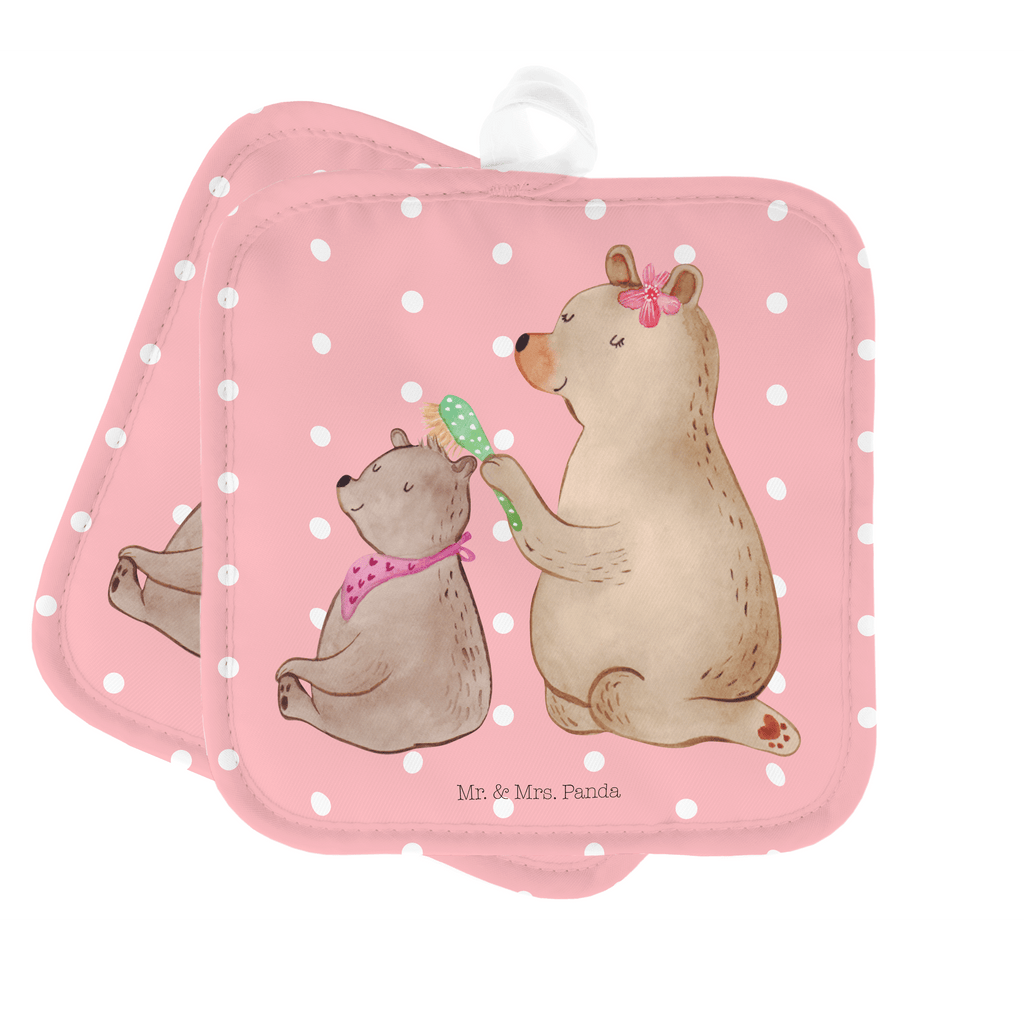 2er Set Topflappen  Bär mit Kind Topflappen, Topfuntersetzer, Ofenhandschuh, Topflappen Set, Topflappen lustig, Topflappen mit Spruch, Familie, Vatertag, Muttertag, Bruder, Schwester, Mama, Papa, Oma, Opa, Geschenk, Mutti, Mutter