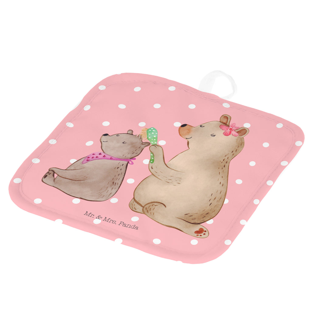 2er Set Topflappen  Bär mit Kind Topflappen, Topfuntersetzer, Ofenhandschuh, Topflappen Set, Topflappen lustig, Topflappen mit Spruch, Familie, Vatertag, Muttertag, Bruder, Schwester, Mama, Papa, Oma, Opa, Geschenk, Mutti, Mutter