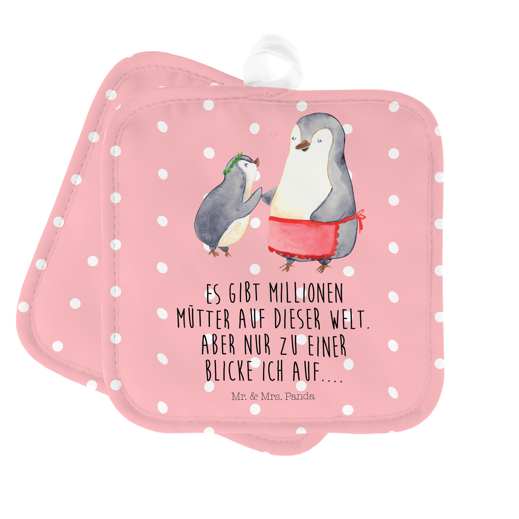 2er Set Topflappen  Pinguin mit Kind Topflappen, Topfuntersetzer, Ofenhandschuh, Topflappen Set, Topflappen lustig, Topflappen mit Spruch, Familie, Vatertag, Muttertag, Bruder, Schwester, Mama, Papa, Oma, Opa, Geschenk, Mami, Mutti, Mutter, Geburststag
