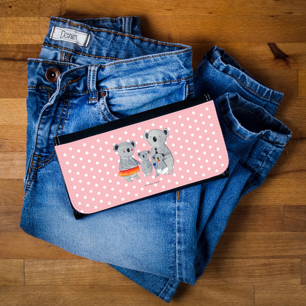 Damen Portemonnaie Koala Familie Portemonnaie, Portemonee, Geldbörse, Damen, Groß, XXL, Geldbeutel, Portemonnaies, Familie, Vatertag, Muttertag, Bruder, Schwester, Mama, Papa, Oma, Opa, Koala, Koalas, Family, Kinder, Geschwister, Familienleben
