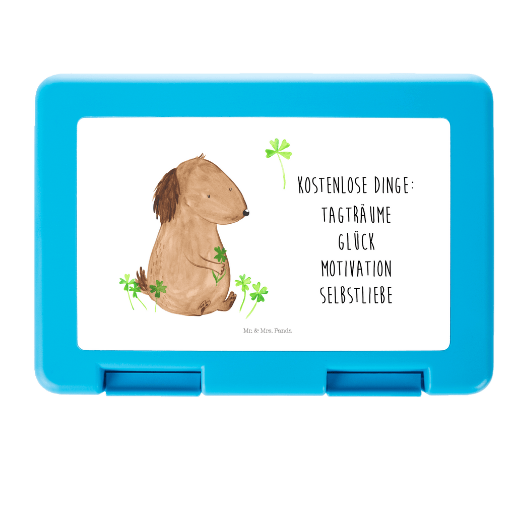 Brotdose Hund Kleeblatt Brotbox, Snackbox, Lunch box, Butterbrotdose, Brotzeitbox, Hund, Hundemotiv, Haustier, Hunderasse, Tierliebhaber, Hundebesitzer, Sprüche, Kleeblatt, Glück, Tagträume, Motivation, Neuanfang, Geschenk, Glücksbringer, Selbstliebe, Achtsamkeit