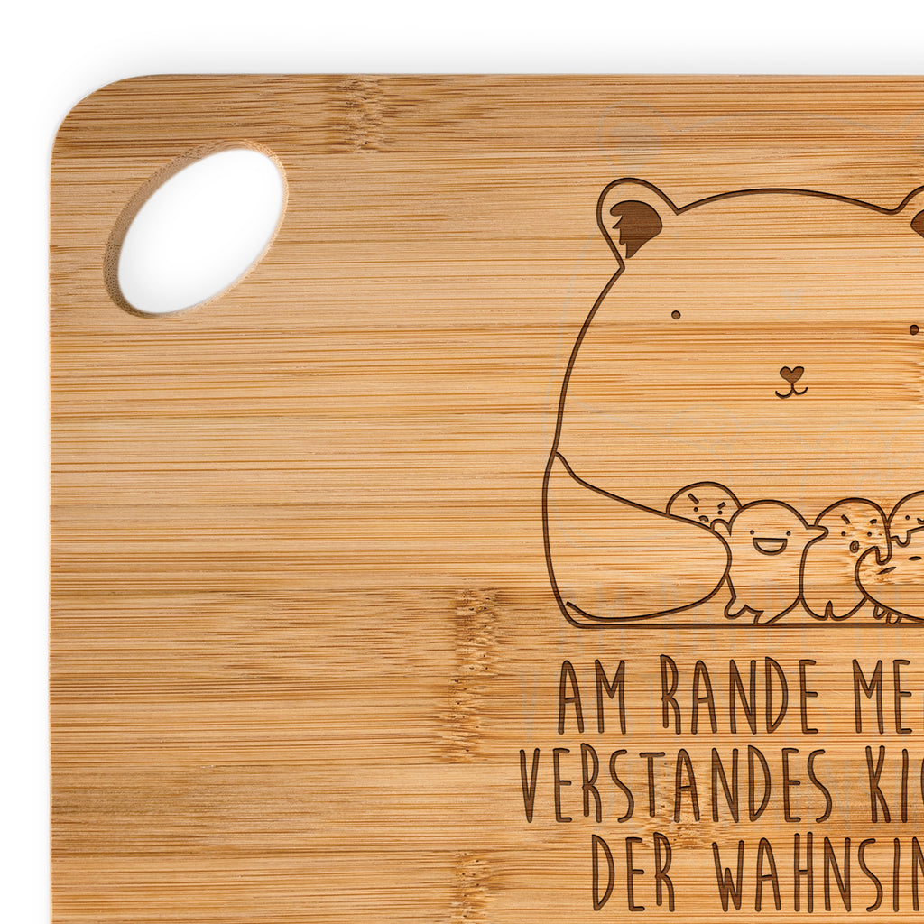 Bambus - Schneidebrett Bär Gefühl Küchenbrett, Frühstücksbrett, Hackbrett, Brett, Holzbrettchen, Bär, Teddy, Teddybär, Wahnsinn, Verrückt, Durchgedreht
