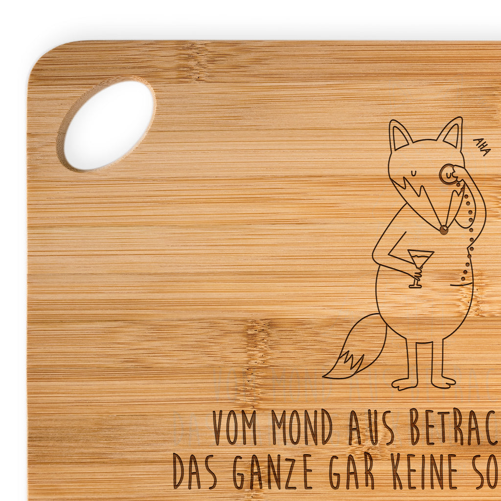 Bambus - Schneidebrett Fuchs Lord Küchenbrett, Frühstücksbrett, Hackbrett, Brett, Holzbrettchen, Fuchs, Füchse, tröstende Worte, Spruch lustig, Liebeskummer Geschenk, Motivation Spruch, Problemlösung