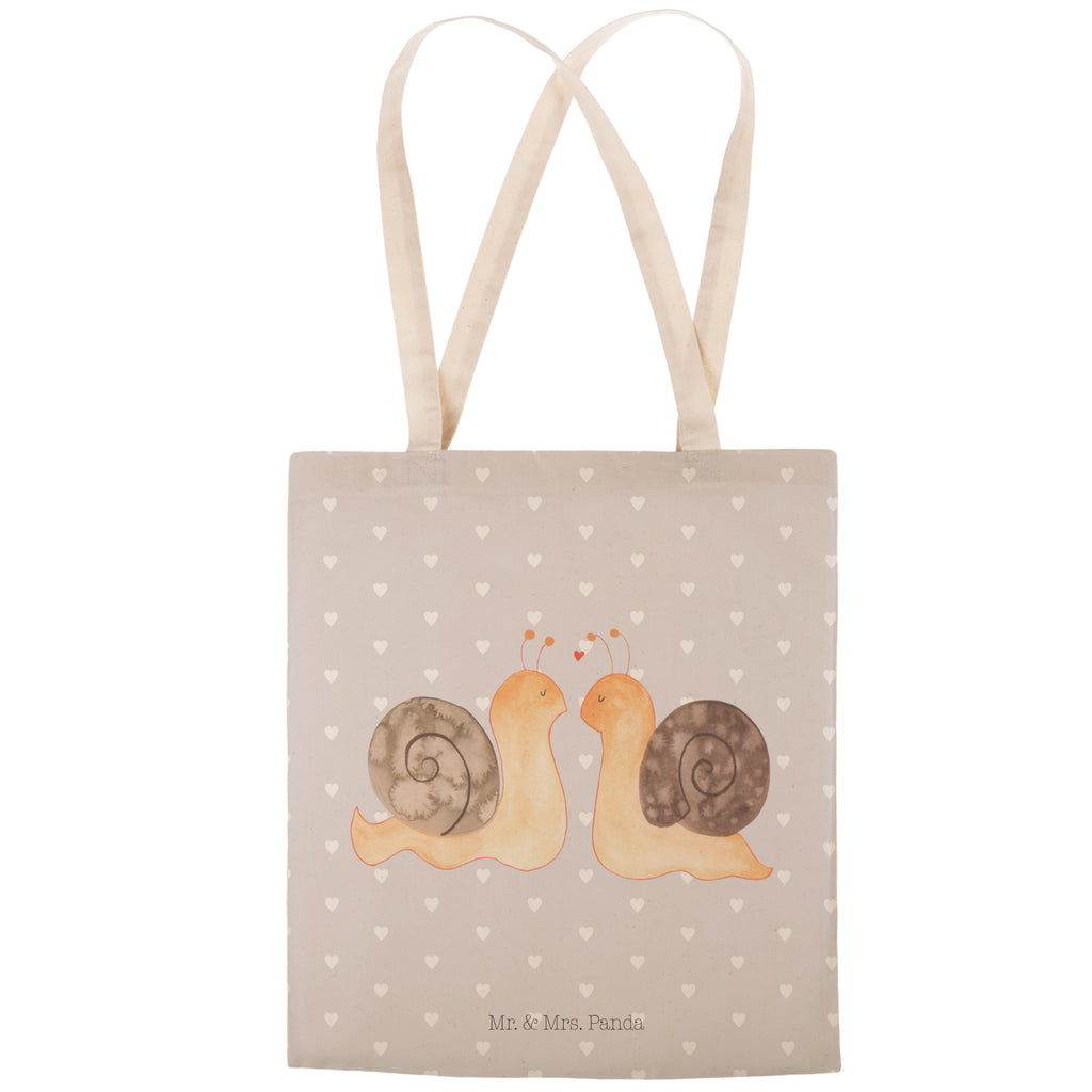 Einkaufstasche Schnecken Liebe Tragetasche, Tasche, Beutel, Stofftasche, Baumwolltasche, Umhängetasche, Shopper, Liebe, Partner, Freund, Freundin, Ehemann, Ehefrau, Heiraten, Verlobung, Heiratsantrag, Liebesgeschenk, Jahrestag, Hocheitstag