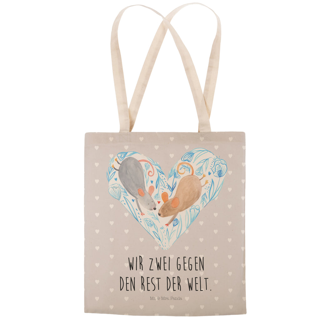 Einkaufstasche Mäuse Herz Tragetasche, Tasche, Beutel, Stofftasche, Baumwolltasche, Umhängetasche, Shopper, Liebe, Partner, Freund, Freundin, Ehemann, Ehefrau, Heiraten, Verlobung, Heiratsantrag, Liebesgeschenk, Jahrestag, Hocheitstag, Maus, Mäuse, Liebesbotschaft, Liebesbeweis, Hochzeit, Lieblingsmensch, Gemeinsamkeit, Love, Geschenk für zwei