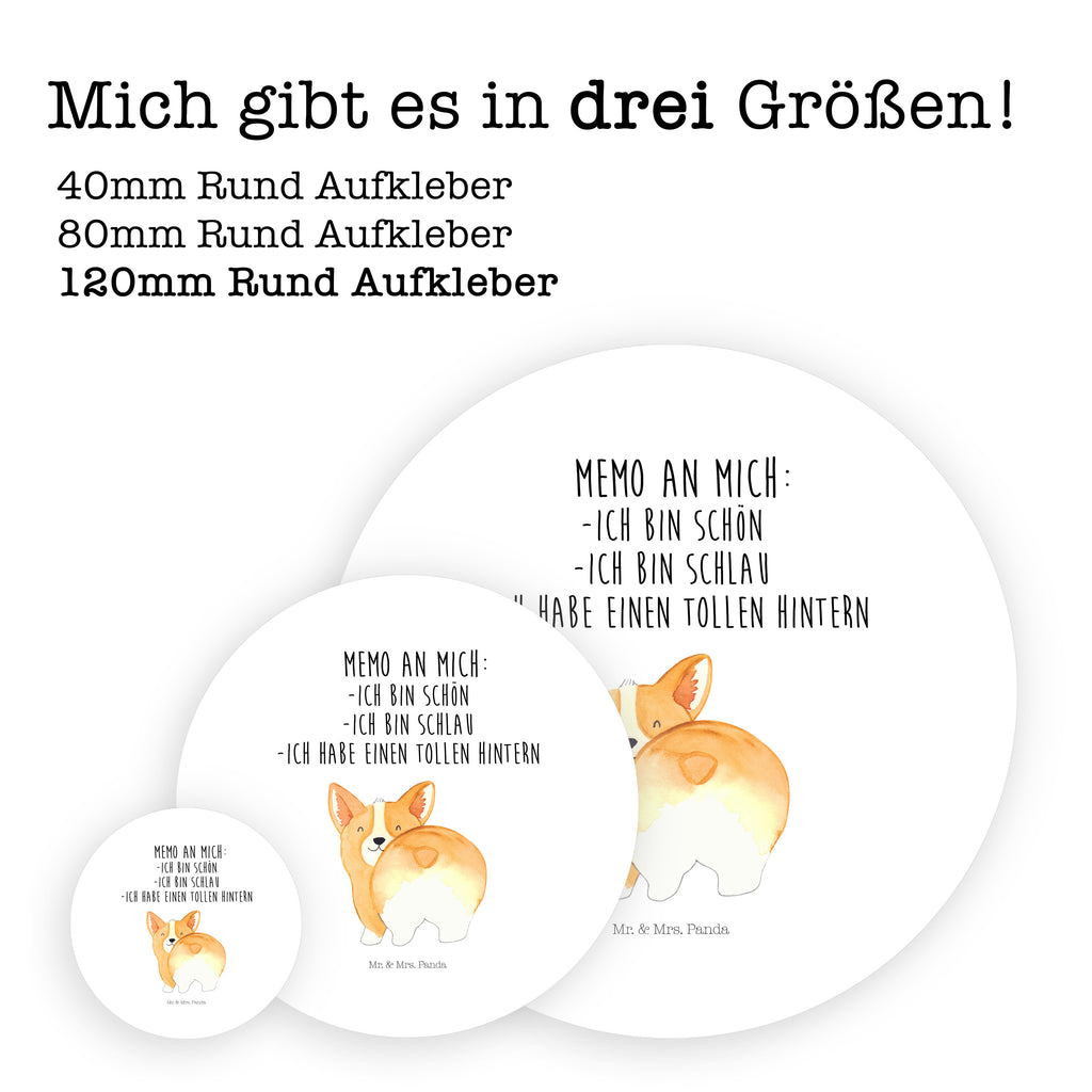 120mm Rund Aufkleber Corgie Po Sticker, Aufkleber, Etikett, Kinder, rund, Hund, Hundemotiv, Haustier, Hunderasse, Tierliebhaber, Hundebesitzer, Sprüche, Corgie, Hundeliebe, Motivation, Selbstliebe, Spruch