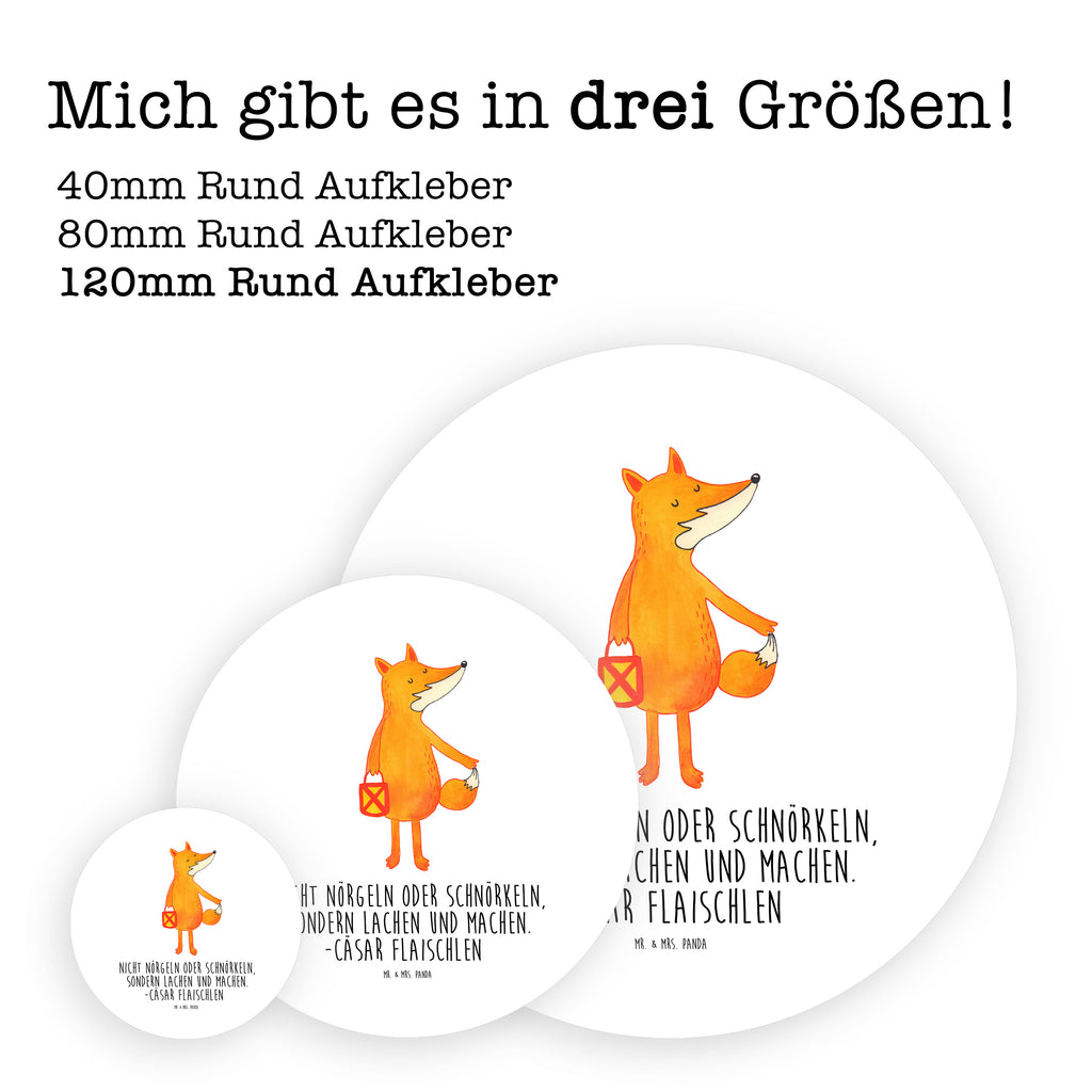 120mm Rund Aufkleber Fuchs Laterne Sticker, Aufkleber, Etikett, Kinder, rund, Fuchs, Füchse, Spruch trösten, Liebeskummer Spruch, Laterne, Sankt Martin, Laternenumzug, Aufmuntern, Cäsar Otto Hugo Flaischlen