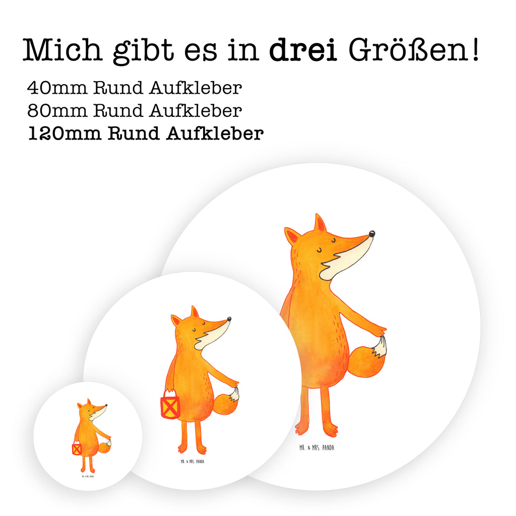 120mm Rund Aufkleber Fuchs Laterne Sticker, Aufkleber, Etikett, Kinder, rund, Fuchs, Füchse, Spruch trösten, Liebeskummer Spruch, Laterne, Sankt Martin, Laternenumzug, Aufmuntern, Cäsar Otto Hugo Flaischlen