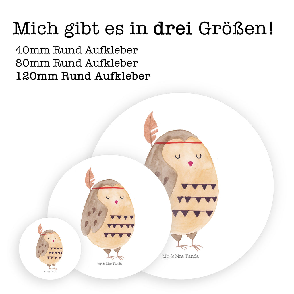 40mm Rund Aufkleber Eule Federschmuck Sticker, Aufkleber, Etikett, Eule, Eule Deko, Owl, Das Leben ist ein Abenteuer, Reisespruch, Federschmuck, Dekoration