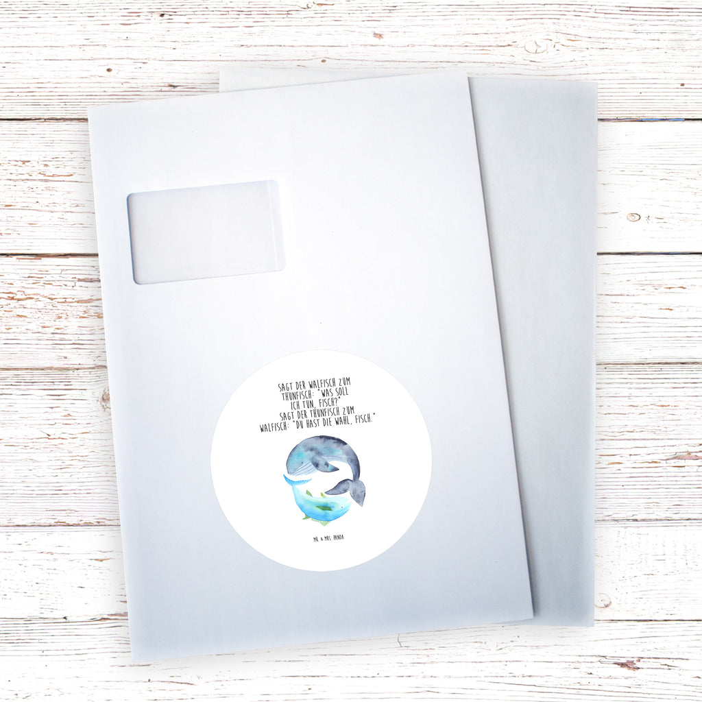 120mm Rund Aufkleber Walfisch & Thunfisch Sticker, Aufkleber, Etikett, Kinder, rund, Tiermotive, Gute Laune, lustige Sprüche, Tiere, Wal, Wahl, Tunfisch, Wortwitz lustig, Spruch lustig, Flachwitz, Witz, Spruch des Tages, Flachwitz Geschenk