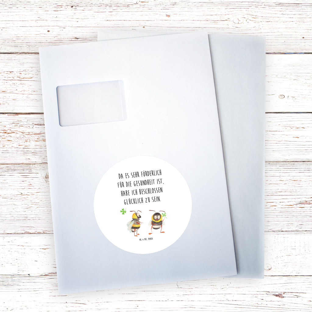 120mm Rund Aufkleber Hummeln mit Kleeblatt Sticker, Aufkleber, Etikett, Kinder, rund, Tiermotive, Gute Laune, lustige Sprüche, Tiere, Hummel, Biene, Spruch positiv, Biene Deko, Spruch schön, glücklich sein, glücklich werden, Spruch fröhlich