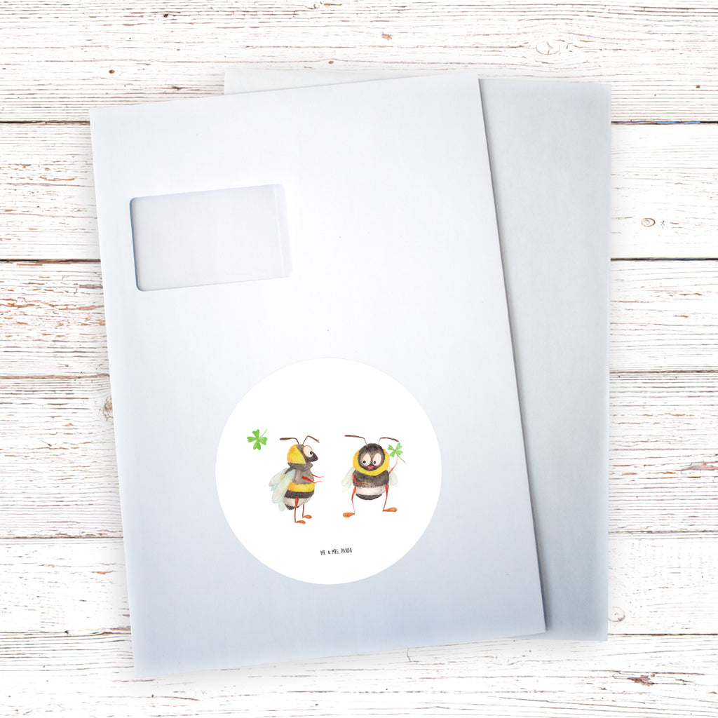 120mm Rund Aufkleber Hummeln mit Kleeblatt Sticker, Aufkleber, Etikett, Kinder, rund, Tiermotive, Gute Laune, lustige Sprüche, Tiere, Hummel, Biene, Spruch positiv, Biene Deko, Spruch schön, glücklich sein, glücklich werden, Spruch fröhlich