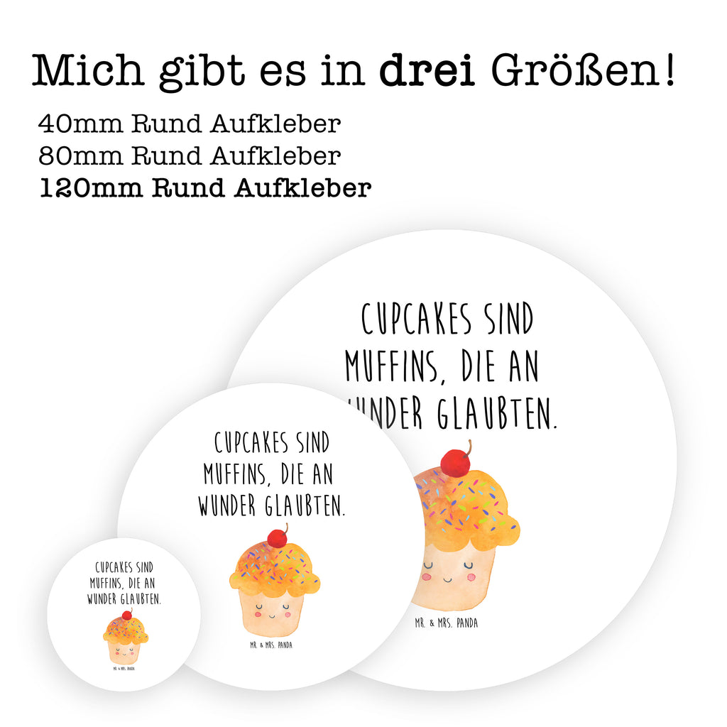 120mm Rund Aufkleber Cupcake Sticker, Aufkleber, Etikett, Kinder, rund, Tiermotive, Gute Laune, lustige Sprüche, Tiere, Cupcakes, Muffin, Wunder, Küche Deko, Küche Spruch, Backen Geschenk, Geschenk Koch, Motivation Sprüche