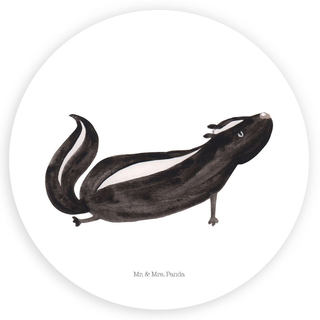 40mm Rund Aufkleber Stinktier Yoga Sticker, Aufkleber, Etikett, Kinder, rund, Stinktier, Skunk, Wildtier, Raubtier, Stinker, Stinki, Yoga, Namaste, Lebe, Liebe, Lache