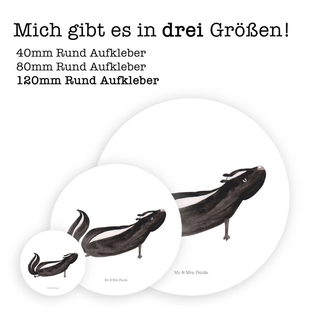 40mm Rund Aufkleber Stinktier Yoga Sticker, Aufkleber, Etikett, Kinder, rund, Stinktier, Skunk, Wildtier, Raubtier, Stinker, Stinki, Yoga, Namaste, Lebe, Liebe, Lache