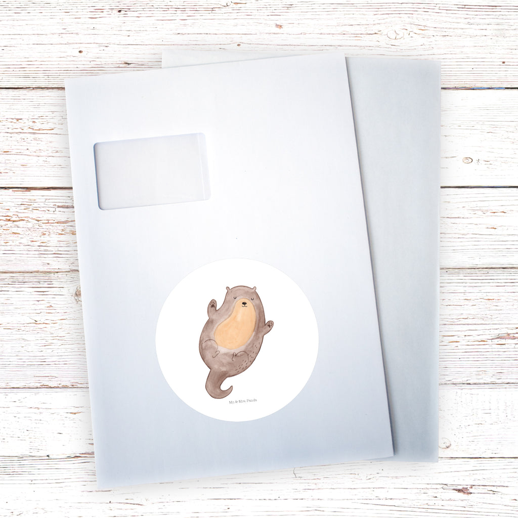 120mm Rund Aufkleber Otter Umarmen Sticker, Aufkleber, Etikett, Kinder, rund, Otter, Fischotter, Seeotter, Otter Seeotter See Otter