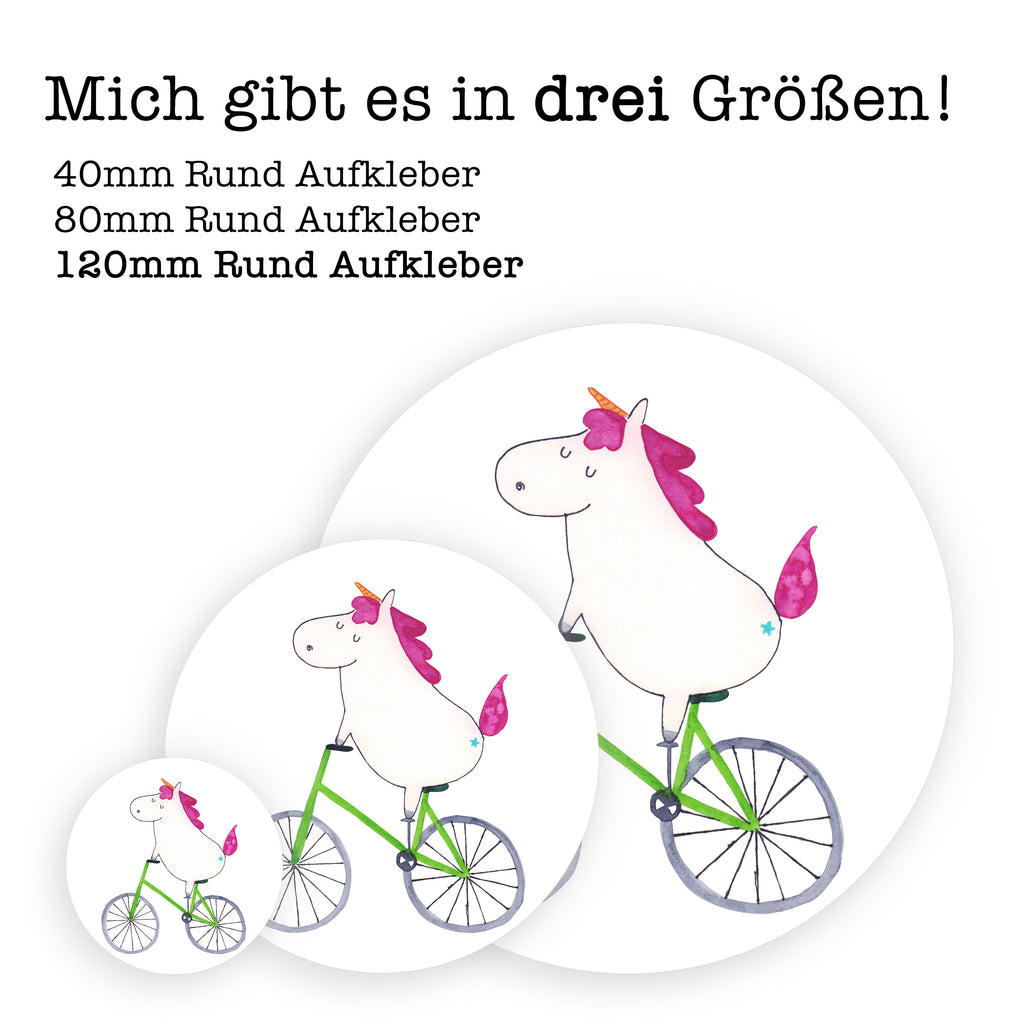 120mm Rund Aufkleber Einhorn Radfahrer Sticker, Aufkleber, Etikett, Kinder, rund, Einhorn, Einhörner, Einhorn Deko, Pegasus, Unicorn, Radfahren, Radfahrer, Rad, Bike, Feenstaub, Konfetti, Luxusproblem, Kummer, Liebeskummer