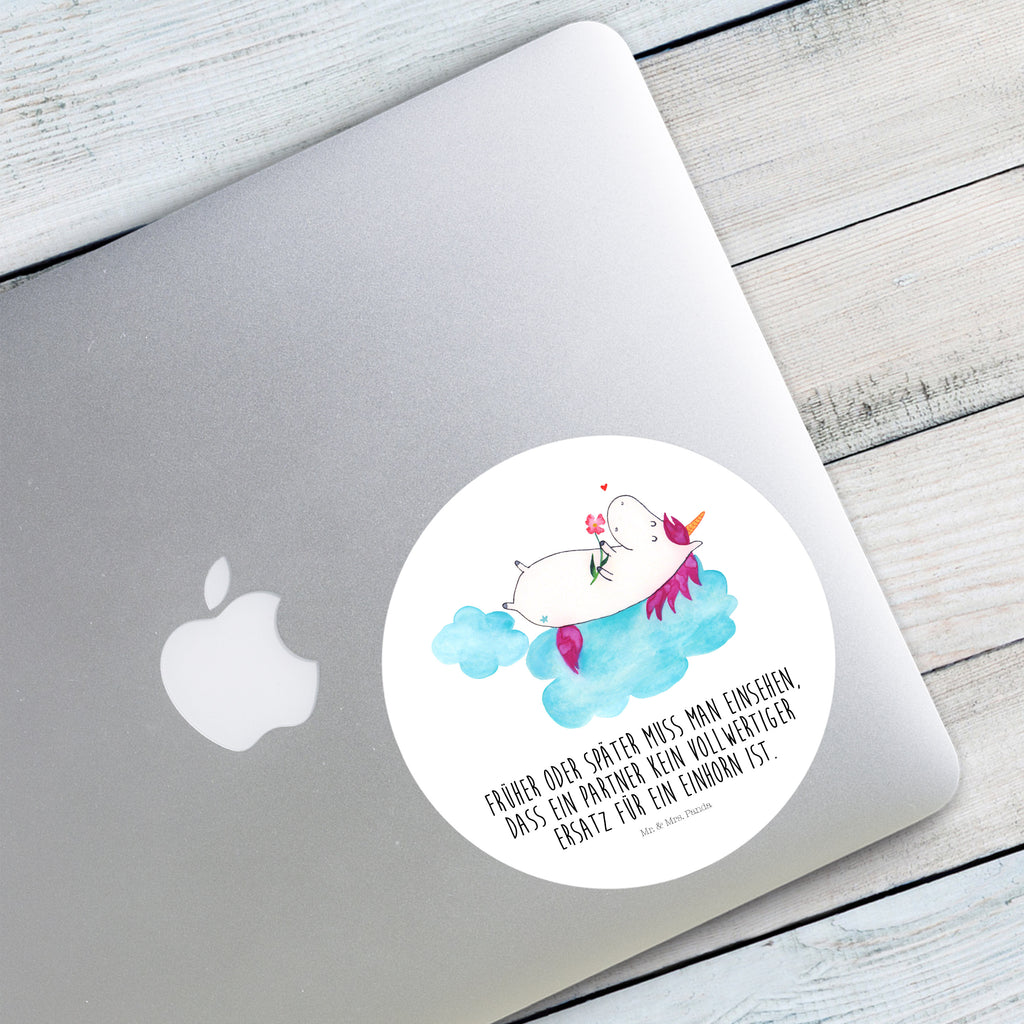 120mm Rund Aufkleber Einhorn verliebt auf Wolke Sticker, Aufkleber, Etikett, Kinder, rund, Einhorn, Einhörner, Einhorn Deko, Pegasus, Unicorn, verliebt, Liebe, Liebesbeweis, Freundin, Wolke