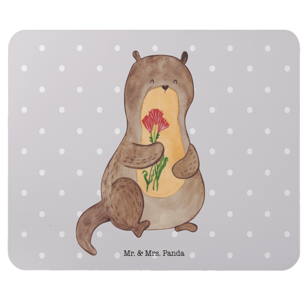 Mauspad Otter Blumenstrauß Mousepad, Computer zubehör, Büroausstattung, PC Zubehör, Arbeitszimmer, Mauspad, Einzigartiges Mauspad, Designer Mauspad, Otter, Fischotter, Seeotter, Otter Seeotter See Otter