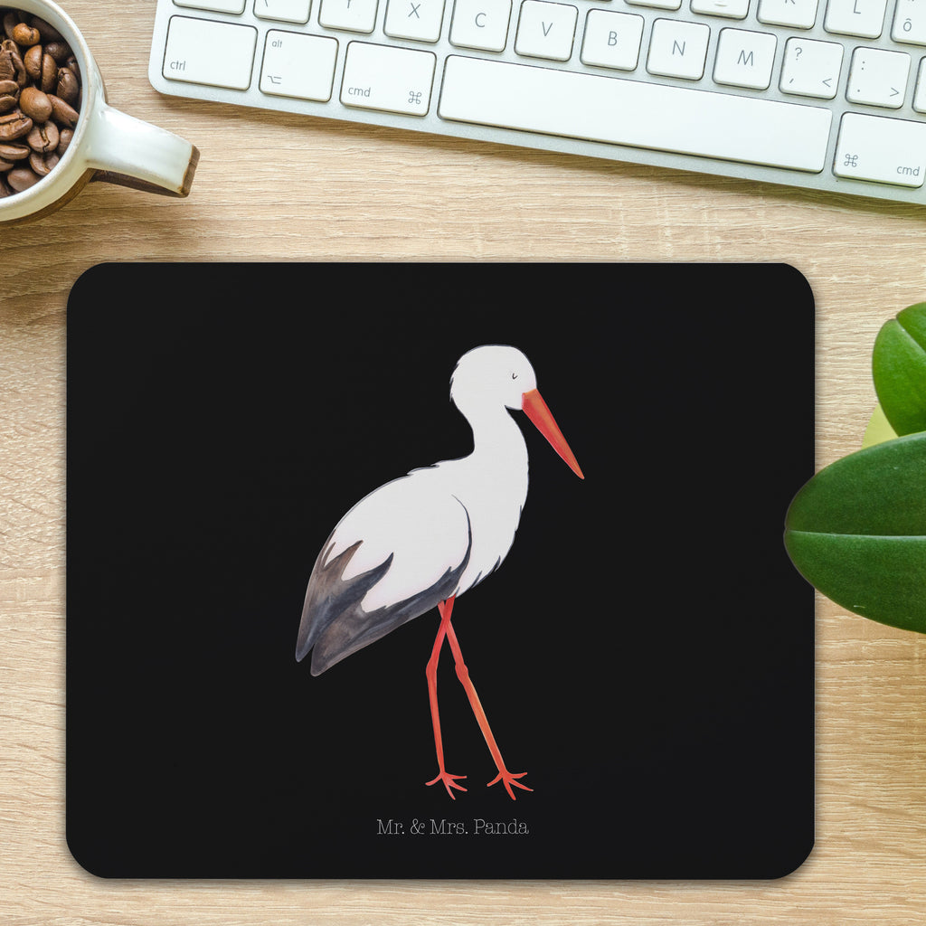 Mauspad Storch Mousepad, Computer zubehör, Büroausstattung, PC Zubehör, Arbeitszimmer, Mauspad, Einzigartiges Mauspad, Designer Mauspad, Tiermotive, Gute Laune, lustige Sprüche, Tiere, Storch, Störche, Schwangerschaft, Geburt, Mutter, Mütter, Mutter werden, Schwanger, Babybauch, Baby