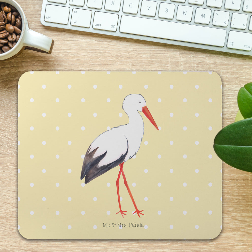 Mauspad Storch Mousepad, Computer zubehör, Büroausstattung, PC Zubehör, Arbeitszimmer, Mauspad, Einzigartiges Mauspad, Designer Mauspad, Tiermotive, Gute Laune, lustige Sprüche, Tiere, Storch, Störche, Schwangerschaft, Geburt, Mutter, Mütter, Mutter werden, Schwanger, Babybauch, Baby