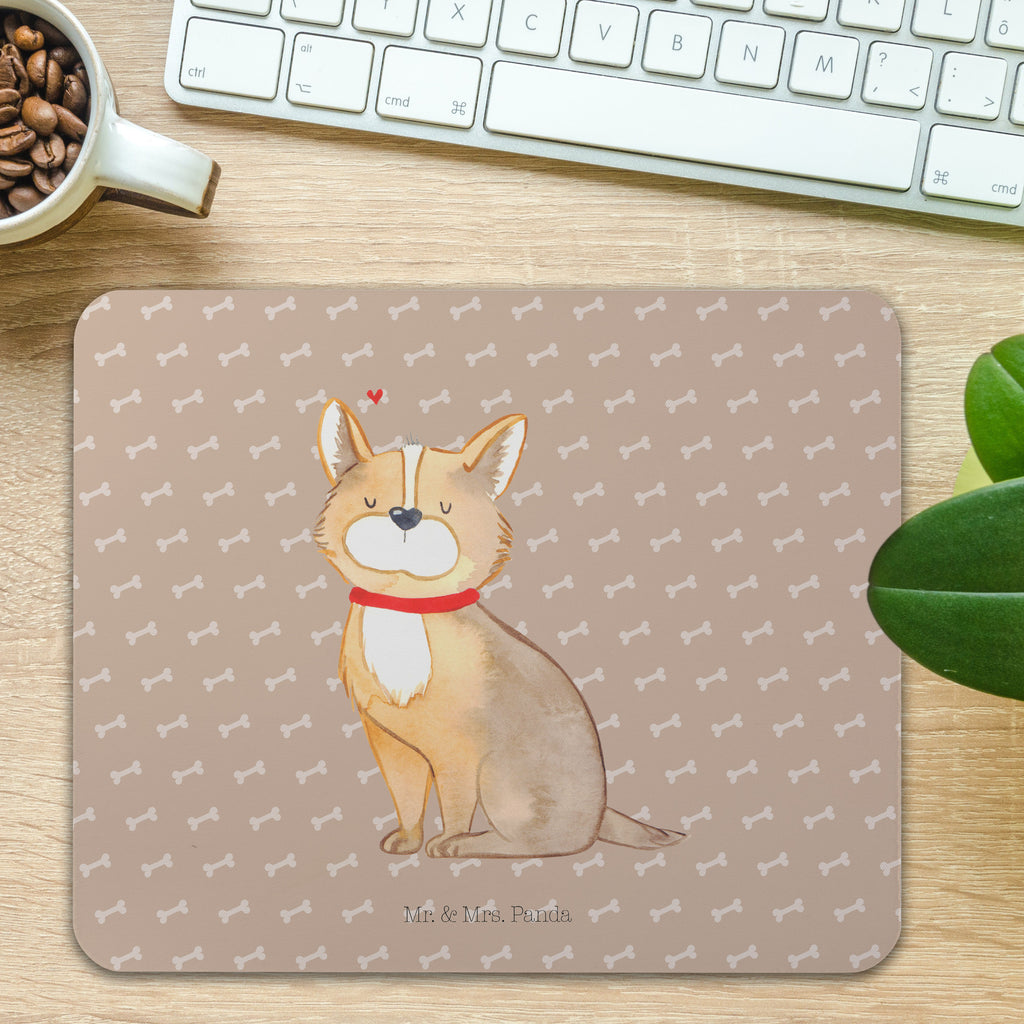 Mauspad Hundeglück Mousepad, Computer zubehör, Büroausstattung, PC Zubehör, Arbeitszimmer, Mauspad, Einzigartiges Mauspad, Designer Mauspad, Hund, Hundemotiv, Haustier, Hunderasse, Tierliebhaber, Hundebesitzer, Sprüche, Corgie, Hundeliebe, Spruch, Hundemama, Liebe