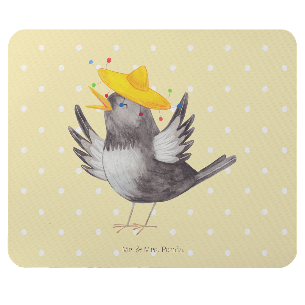 Mauspad Rabe mit Sombrero Mousepad, Computer zubehör, Büroausstattung, PC Zubehör, Arbeitszimmer, Mauspad, Einzigartiges Mauspad, Designer Mauspad, Tiermotive, Gute Laune, lustige Sprüche, Tiere, Rabe, Vogel, Vögel, Spruch positiv, fröhlich sein, glücklich sein, Glück Spruch, froh, Elster, Motivation