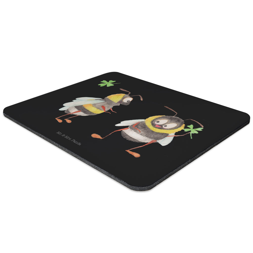 Mauspad Hummeln mit Kleeblatt Mousepad, Computer zubehör, Büroausstattung, PC Zubehör, Arbeitszimmer, Mauspad, Einzigartiges Mauspad, Designer Mauspad, Tiermotive, Gute Laune, lustige Sprüche, Tiere, Hummel, Biene, Spruch positiv, Biene Deko, Spruch schön, glücklich sein, glücklich werden, Spruch fröhlich