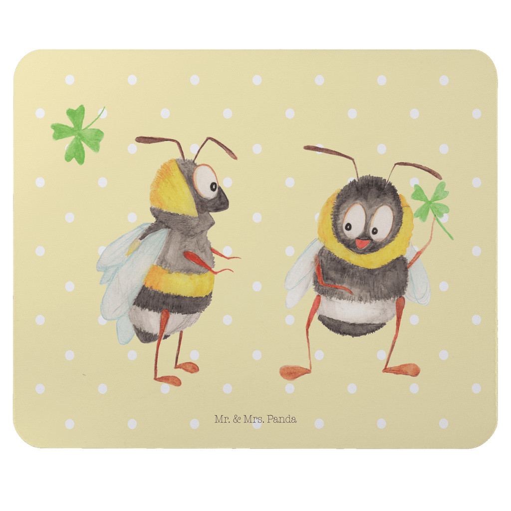 Mauspad Hummeln mit Kleeblatt Mousepad, Computer zubehör, Büroausstattung, PC Zubehör, Arbeitszimmer, Mauspad, Einzigartiges Mauspad, Designer Mauspad, Tiermotive, Gute Laune, lustige Sprüche, Tiere, Hummel, Biene, Spruch positiv, Biene Deko, Spruch schön, glücklich sein, glücklich werden, Spruch fröhlich