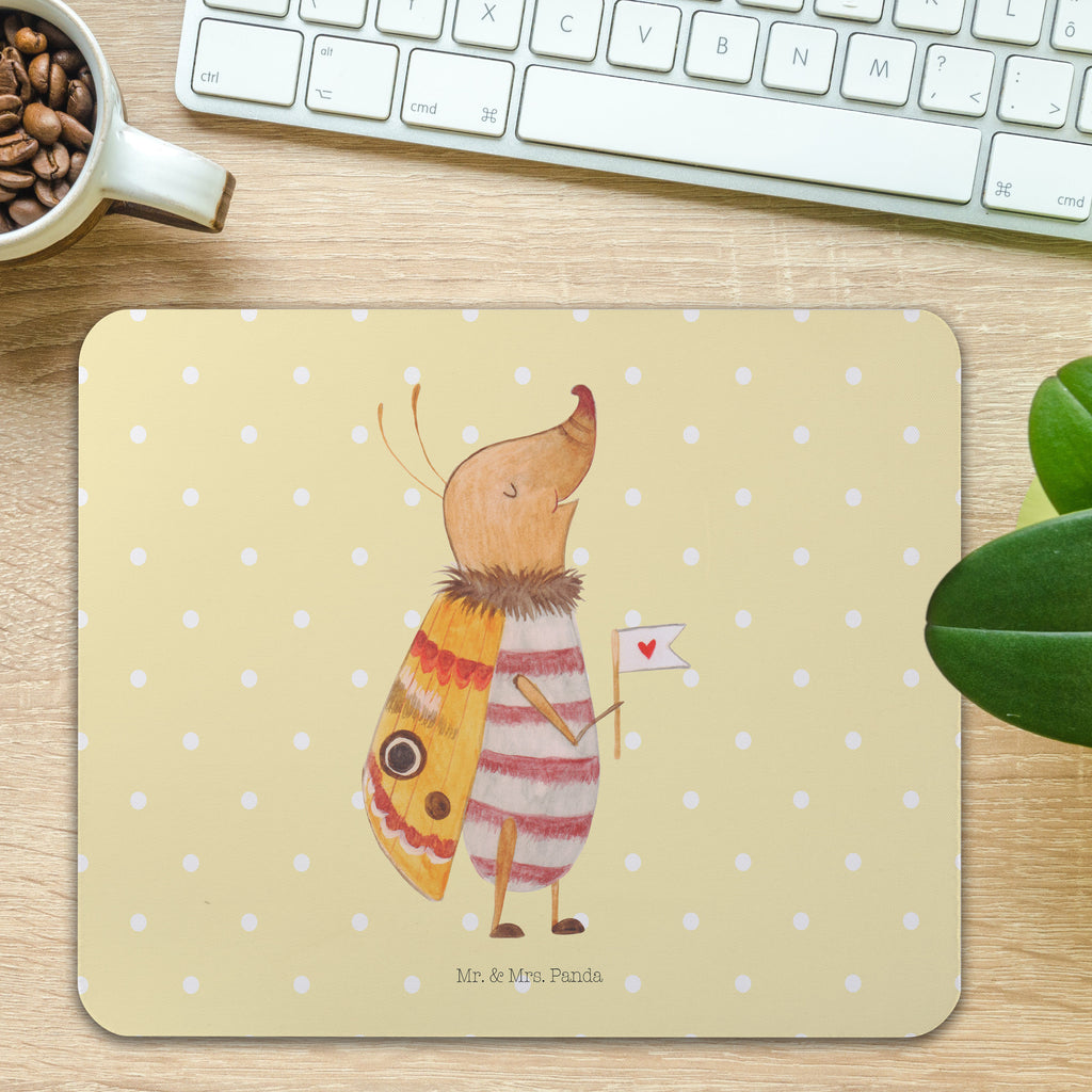 Mauspad Nachtfalter mit Fähnchen Mousepad, Computer zubehör, Büroausstattung, PC Zubehör, Arbeitszimmer, Mauspad, Einzigartiges Mauspad, Designer Mauspad, Tiermotive, Gute Laune, lustige Sprüche, Tiere, Nachtfalter, Käfer, Spruch lustig, Spruch witzig, süß, niedlich, Küche Deko, Was kostet die Welt