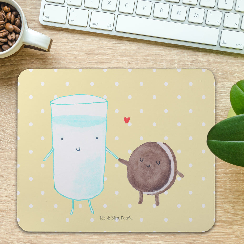 Mauspad Milch & Keks Mousepad, Computer zubehör, Büroausstattung, PC Zubehör, Arbeitszimmer, Mauspad, Einzigartiges Mauspad, Designer Mauspad, Tiermotive, Gute Laune, lustige Sprüche, Tiere, Milk, Cookie, Milch, Keks, Kekse, Kaffee, Einladung Frühstück, Motiv süß, romantisch, perfektes Paar