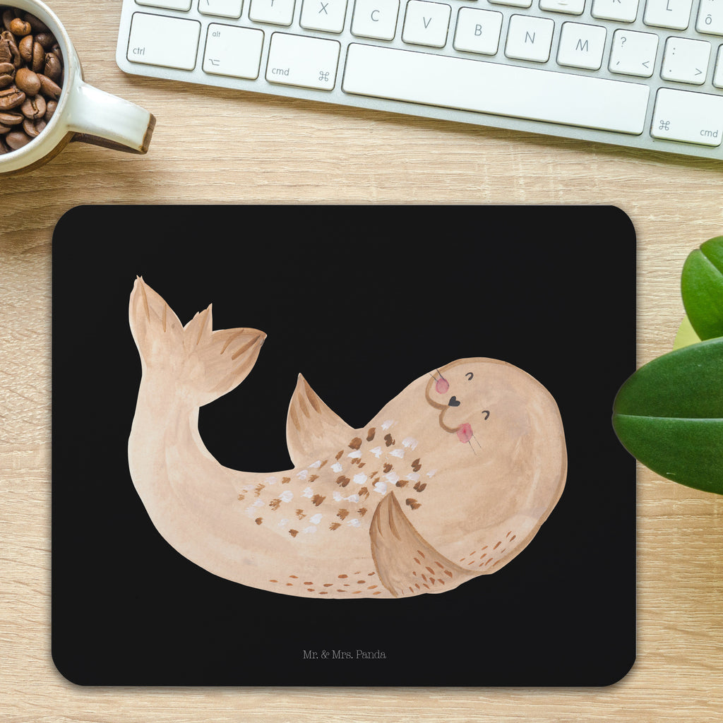 Mauspad Robbe liegend Mousepad, Computer zubehör, Büroausstattung, PC Zubehör, Arbeitszimmer, Mauspad, Einzigartiges Mauspad, Designer Mauspad, Tiermotive, Gute Laune, lustige Sprüche, Tiere, Robbe, Robben, Seehund, Strand, Meerestier, Ostsee, Nordsee, Lachen, Freude