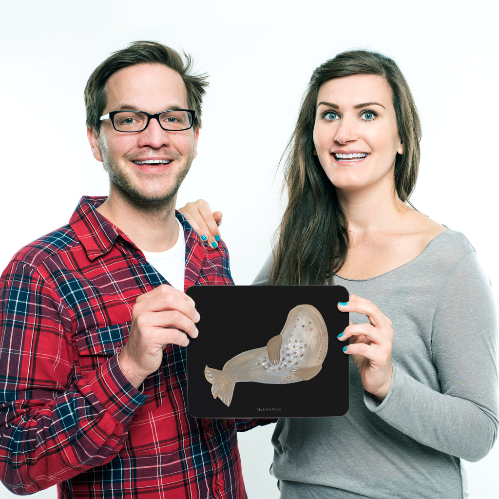 Mauspad Robbe lachend Mousepad, Computer zubehör, Büroausstattung, PC Zubehör, Arbeitszimmer, Mauspad, Einzigartiges Mauspad, Designer Mauspad, Tiermotive, Gute Laune, lustige Sprüche, Tiere, Robbe, Robben, Seehund, Strand, Meerestier, Ostsee, Nordsee